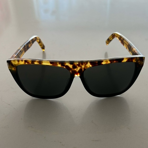 SAINT LAURENT Flat Top SL1 Tortoise Shell Sunglasses - Picture 3 of 11